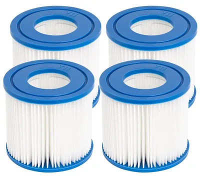 Image de 4 filtres de piscine compatibles avec les pompes à cartouche, nouveau modèle D