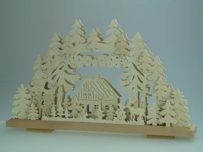 Produktbild von Original Erzgebirgischer Marken Schwibbogen Lichterbogen 50 x 31 cm S50-B_40