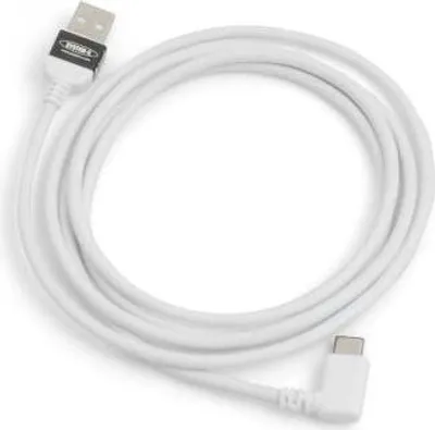 Produktbild von USB 3.1 Typ C 90° rechts gewinkelt zu USB 2.0 A Kabel 100 cm in Weiß