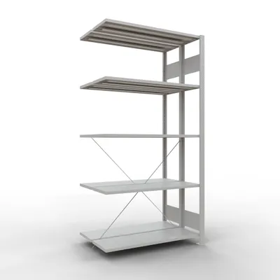 Produktbild von Stecks.Doppelanbauregal Typ 150 - 2000x1000x2x300 mm 2x5 Böden