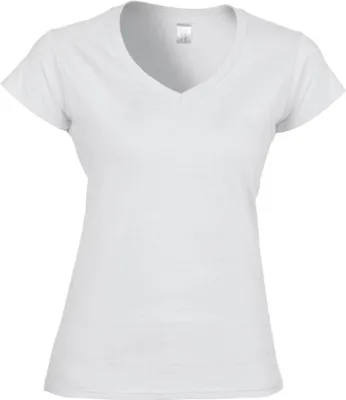 Produktbild von Gildan 64V00L | Softstyle LadiesŽ V-Neck Damen T-Shirt - Farbe: White - Größe: M
