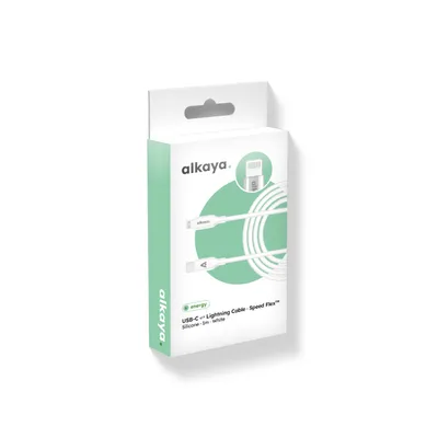 Immagine prodotto di alkaya. iPhone 11, 12, 13, 14 cavo di ricarica USB-C Lightning, cavo dati in silicone bianco- 1m/15W