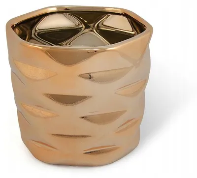 Produktbild von Polnix Keramik-Übertoptopf Rotgold Dekorativ 12,5x12 cm