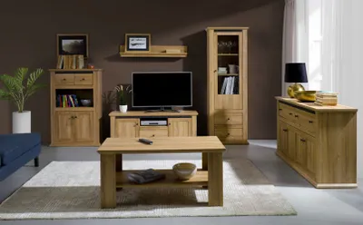Produktbild von Wohnzimmer Komplett - Set "Matam", 6-teilig, Farbe: Eiche