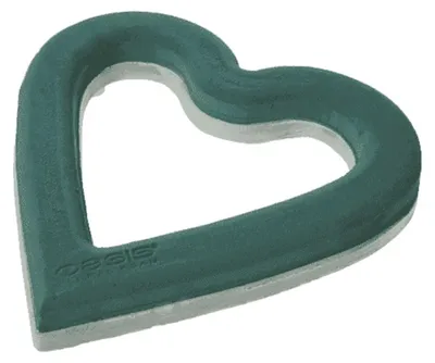 Produktbild von 2 Stück OASIS® ECObase® Auto Herz offen, 38 x 40 x 4,5 cm – Frischblumen-Steckschaum