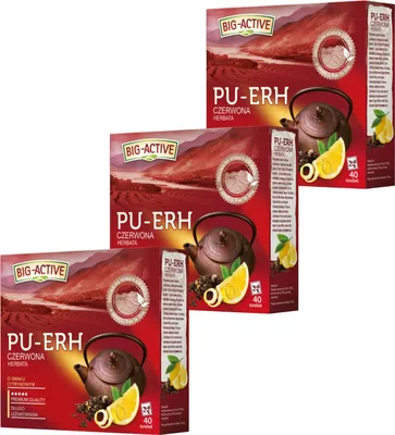 Produktbild von Pu-Erh roter Tee Zitrone 120 Teebeutel - chinesischer Tee in Beuteln Big-Active
