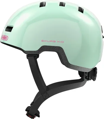 Produktbild von ABUS Kinderhelm Skurb Kid - robuster Fahrradhelm im Skater-Look mit Platz für einen Zopf und vielfältigen Designs - für Mädchen und Jungen - iced mint, Größe M