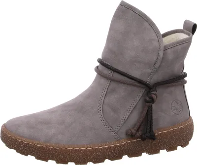 Zdjęcie produktu dla Rieker damskie buty za kostkę ciepła podszewka modna podeszwa zewnętrzna zamek błyskawiczny N1070, rozmiar:37 EU, kolor:Szary