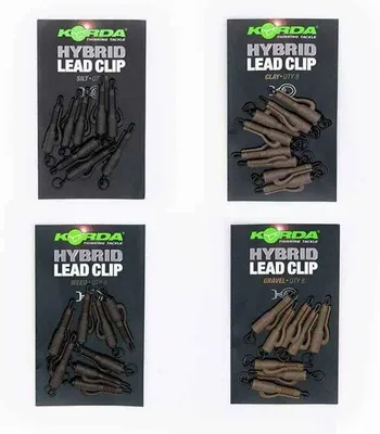 Produktbild von Korda Hybrid Lead Clips - 8 Bleiclips, Farbe:Gravel (Kies)