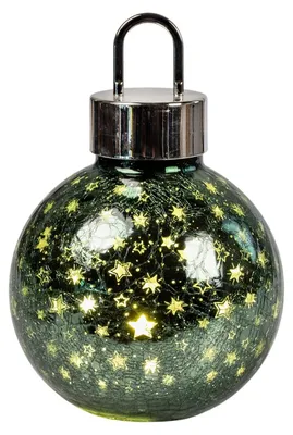 Produktbild von formano LED Deko-Kugel Weihnachten 30 cm Tannengrün mit Timer 8h/16h