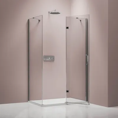 Produktbild von Eckdusche mit Drehtür an Festfeld NT403 - 8 mm - Nano Klarglas - Türanschlag RECHTS - Breite wählbar, Breite Glas feststehend:90cm, Breite Tür mit Anschlag RECHTS:90 cm