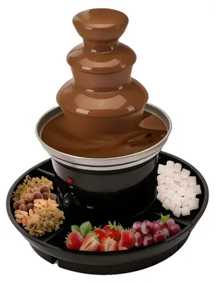 Obrázok produktu pre Stroj na výrobu čokoládovej fontány, 230 V, 40 W, kapacita čokolády 0,45 kg, rozmery výrobku 26 × 27,2 cm, rozmery balenia 31 × 25,5 × 18,5 cm