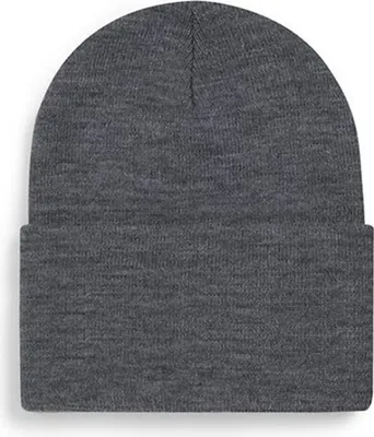 Produktbild von Beechfield B40R | Original Deep Cuffed Beanie doppellagiger Strick - Farbe: Granite - Größe: One Size