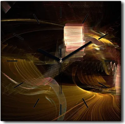 Produktbild von Coloray Uhr auf Leinwand 30x30 cm Wand Uhr Dekoration Wohnzimmer Segeltuch schwarze Hände -Kunst-Kunst-Abstraktion.