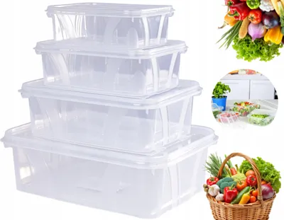 Image de PAKO Set de 4 boîtes de conservation en plastique