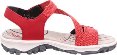 Obrázek produktu pro Rieker dámské trekové sandály outdoor strečové úzké na suchý zip 68871, velikost:37 EU, barva:červená