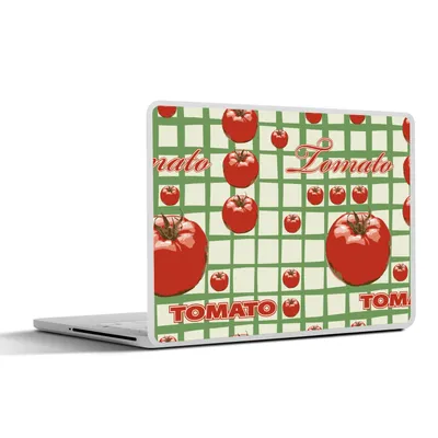 Produktbild von MuchoWow® Laptop Aufkleber Sticker Cover Tomate - Muster - Obst - Vintage 32.5x23.5 cm - Sticker für Laptop - Selbstklebend
