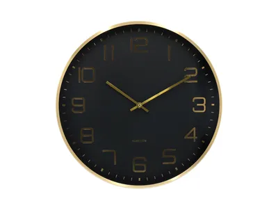 Produktbild von Karlsson - Wanduhr Elegance Glow - Schwarz - Ø40cm