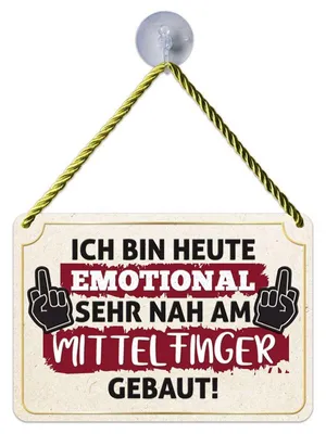 Produktbild von Kulthänger Blechschild, Ich bin emotional, KH 283