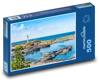 Zdjęcie produktu dla Puzzle 500 Port z Latarnią Algieria - martinpuzzle