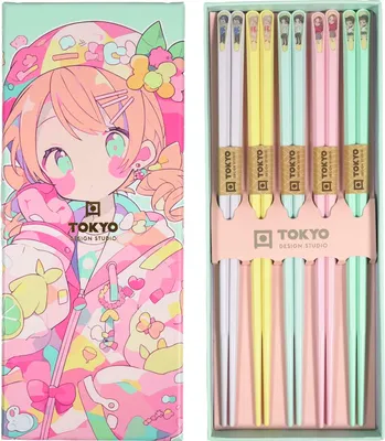 Produktbild von Tokyo 5Paar Essstäbchen Anime Geschenkset