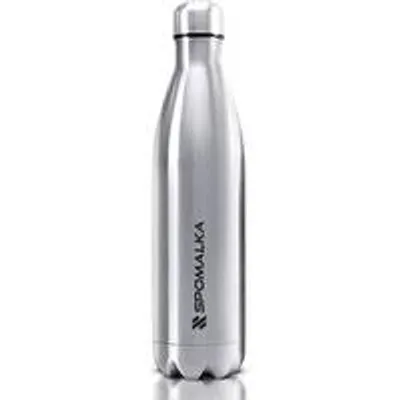 Image de Bouteille isotherme en acier inoxydable 750 ml, garde au chaud pendant 12 h, au frais pendant 24 h, couleur argent, étanche