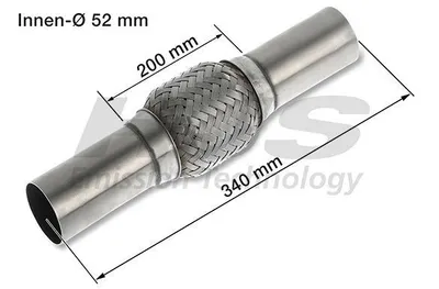 Produktbild von HJS 83 00 8555 Flexrohr Abgasanlage Auspuffrohr für ALFA ROMEO 147 (937)