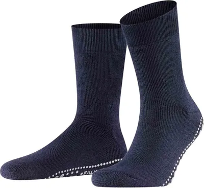 Image de FALKE Chaussettes unies - Homepads, chaussettes d'intérieur, picots, Laine bleu foncé 35-38