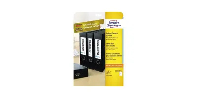 Produktbild von AVERY Zweckform Rückenschild breit/kurz 54 x 190 mm (B x H) weiß 125 St./Pack.