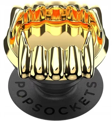 Produktbild von PopSockets Say Cheese, Griffigkeit, Schwarz, Gold, 1 Stück(e), 38,8 mm, 38,8 mm, 7,7 mm