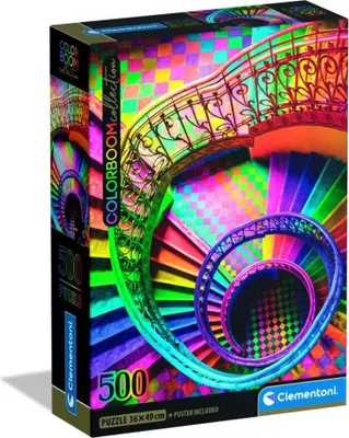Image de CLE puzzle 500 CompactColorBoom Escaliers 35591