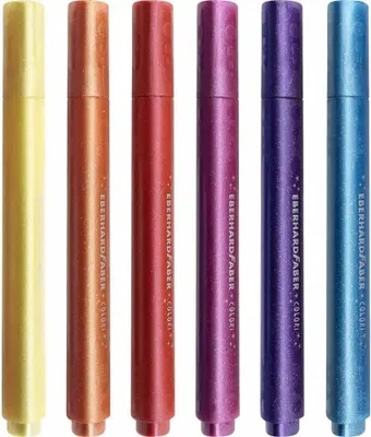 Produktbild von EBERHARD FABER Colori Glitzereffekt Filzstifte dreiflächig dick - 6 Stück