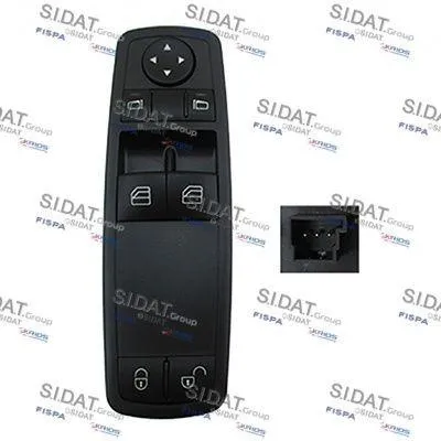 Produktbild von SIDAT 5.145090A2 Fensterheberschalter passend für MERCEDES-BENZ A-Klasse (W169) Vorne Links Fensterheber Schalter