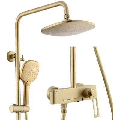Immagine prodotto di Sistema doccia triplo con bocchetta per vasca, doccetta manuale e soffione a pioggia