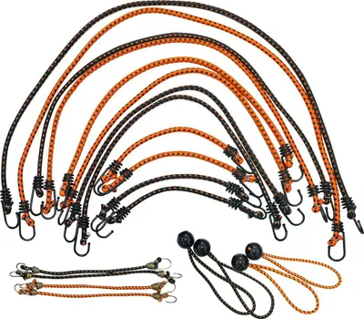 Obrázok produktu pre NEO TOOLS Transportné popruhy, sada 20 ks 10-714 na bezpečné upevnenie nákladu Elastická konštrukcia z gumy a PP s háčikmi