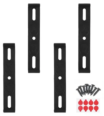 Productafbeelding van Set van 4 kaderloze kentekenplaten, 3D, onzichtbaar, 12x2 cm, universeel, geschikt voor kentekenplaten van 110 mm