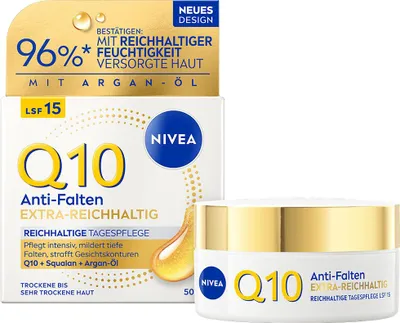 Produktbild von NIVEA Q10 Anti-Falten Extra-Reichhaltige Tagespflege LSF 15