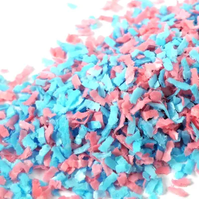Produktbild von Streuselheld Schnippel Boy or Girl 20g Leckere Esspapier Flocken für Kuchenverzierung und Tortendeko
