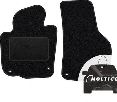 Obrázok produktu pre moto-MOLTICO predné rohože do auta velúrové rohože do auta čierne rohože do auta 2-dielne vhodné pre Škoda Superb II 2008-2015