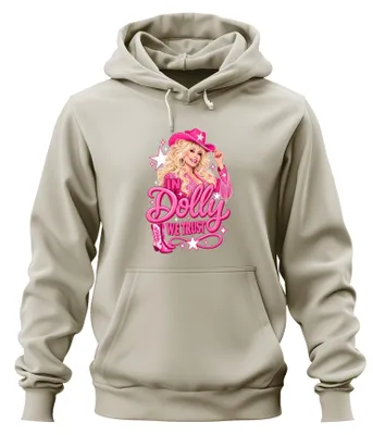 Produktbild von In Dolly We Trust Pink Cowgirl Hut Country Nashville Fan Hoodie Kapuzenpullover, Natur, 3XL