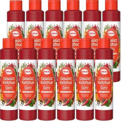 Produktbild von Hela Curry Gewürz Ketchup leicht scharf VPE (12x800ml Flasche)