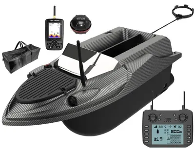 Zdjęcie produktu dla Łódka Zanętowa iUni V080, GPS, Lokalizator Ryb, Torba transportowa, 20000mAh, 800m, 15km/h, Zdalne sterowanie 2.4GHz