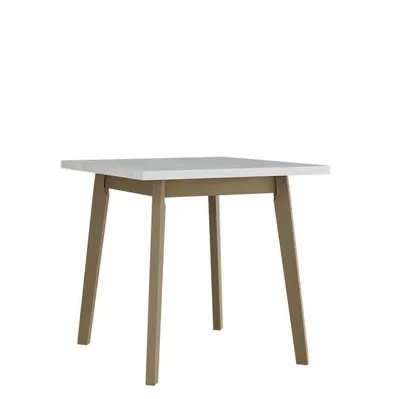 Image de Table à manger 80x80 cm AMES 1 – blanc / chêne sonoma