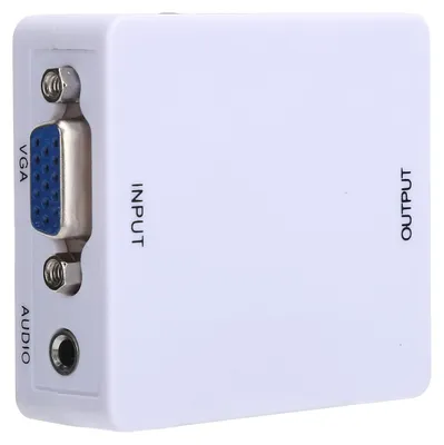 Obrázek produktu pro Převodník z VGA na HDMI – mini HD 1080p konverzní box, bílý