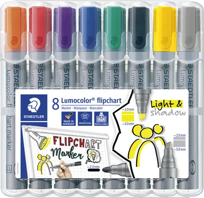Produktbild von STAEDTLER Lumocolor Flipchart-Marker 356/356B 8er Etui