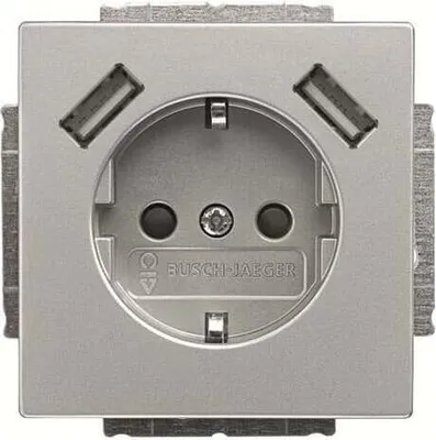Produktbild von BJ Schuko/USB Steckdose 20 EUCB2USB-866 pur USB-Ladestation edelst