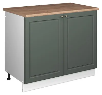Immagine prodotto di Mobile lavello cucina Vicco Fame-Line Verde-oro rustico/Bianco 100 cm, PL Rovere, Model 61912