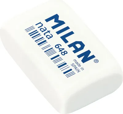 Imagen del producto de Milan Box 48 Gomas de borrar blancas Kleine Nata®, transparentes. Transparentes. Talla única