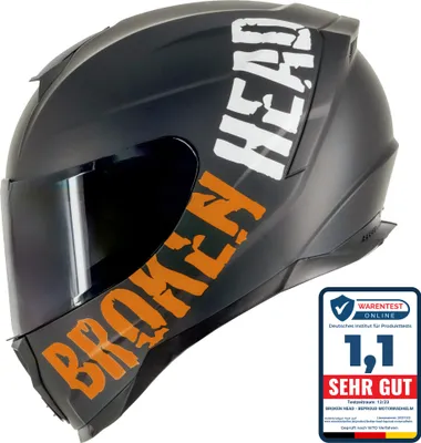 Produktbild von Broken Head BeProud Sport Orange Motorradhelm + Schwarzes Visier : XXL (63-64 cm) Größe: XXL (63-64 cm)