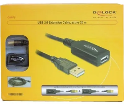 Produktbild von Delock USB Cable - USB-Verlängerungskabel - USB (M) zu USB (W) - USB 2.0 - 20 m